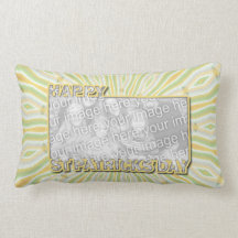 ADD YOUR PHOTO St Pats Day - Burst Throw Pillow