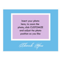 Add your photo thank you postcard. postcards