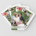 Add Your Photo Wedding Green Playing Cards