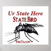 Add Your State-State Bird Poster by FishTs.com posters