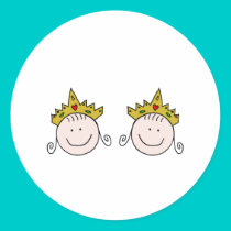 Add Your Text Twincess stickers