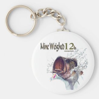 Add Your Weight Bass Keychain by FishTs.com