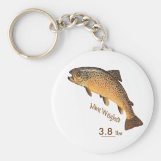Add your weight Brown Trout by FishTs.com Key Chains