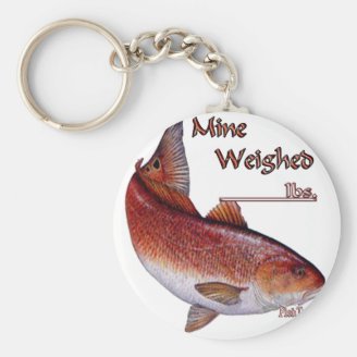 Add your weight-Redfish Key Chains