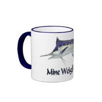 Add your weight Trophy Marlin by FishTs.com mugs