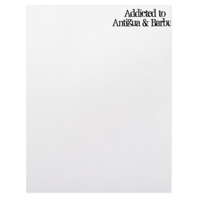 Addicted to Antigua & Barbuda Personalized Letterhead by addictedto
