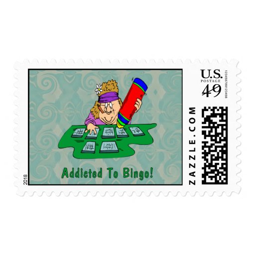 Addicted To Bingo Postage Stamp Zazzle