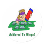 Addicted To Bingo! Round Sticker