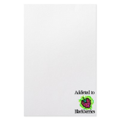 Addicted to Blackberries Stationery by addictedto