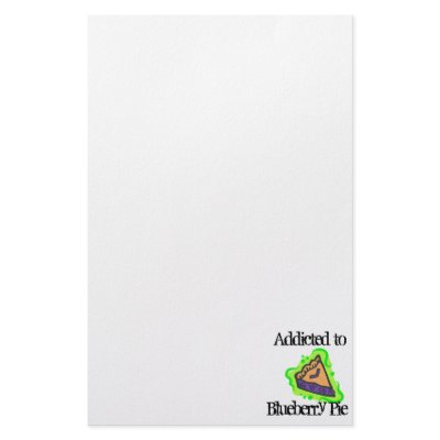 Addicted To Blueberry Pie Stationery by addictedto