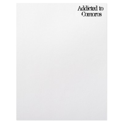 Addicted to Comoros Letterhead Template by addictedto