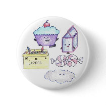 Addicted to Cuteness buttons