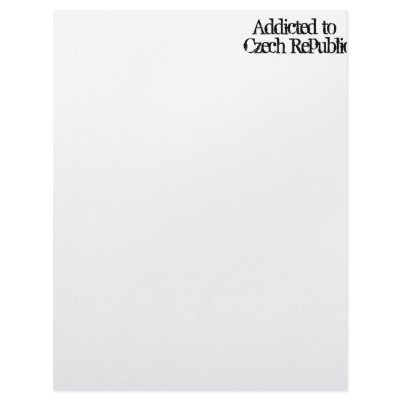 Addicted to Czech Republic Customized Letterhead by addictedto