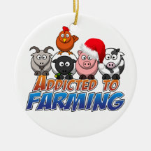 Addicted to Farming Christmas Christmas Ornaments