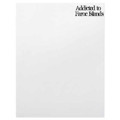 Addicted to Faroe Islands Customized Letterhead by addictedto