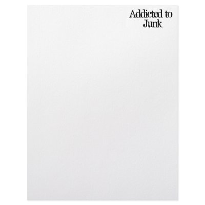 Addicted to Junk Customized Letterhead by addictedto