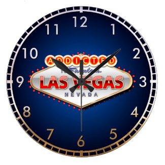 Addicted to Las Vegas, Nevada Funny Sign Wall Clock