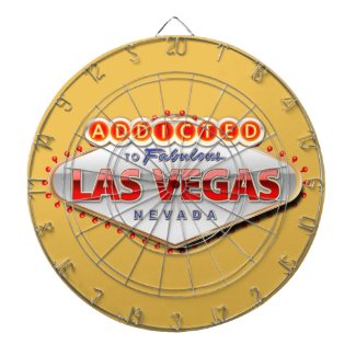 Addicted to Las Vegas, Nevada Funny Sign Dart Board