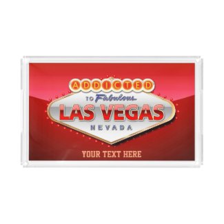 Addicted to Las Vegas, Nevada Funny Sign Serving Tray