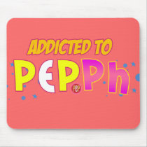 "Addicted to PEP" Salmon Mousepad by PEPInc "Addicted to PEP" Salmon Mousepad