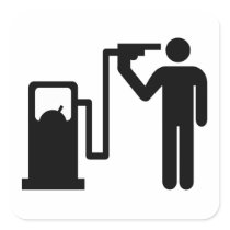 Addicted To Petrol Square Sticker