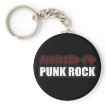 addicted to punk rock music guys girls keychains