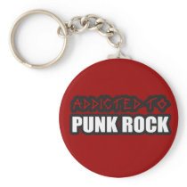 addicted to punk rock music guys girls keychains