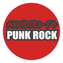 addicted to punk rock music guys girls stickers