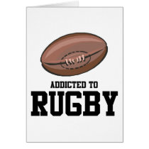 Addicted To Rugby Greeting Cards