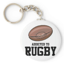 Addicted To Rugby Keychain
