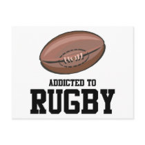 Addicted To Rugby Postcard