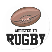 Addicted To Rugby Stickers