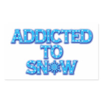 Addicted to Snow Rectangular Sticker