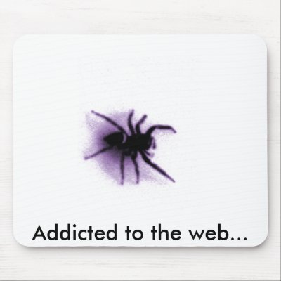 Addicted to the web... mouse mat by kikuyu