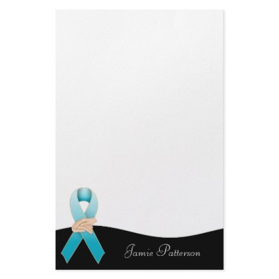 Addiction Recovery Ribbon Personal Stationery by mrssocolov2