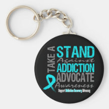 Addiction Recovery Take A Stand Against Addiction Key Chain