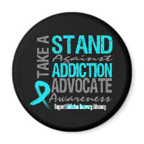 Addiction Recovery Take A Stand Against Addiction Refrigerator Magnets