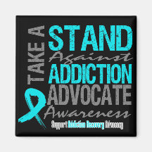 Addiction Recovery Take A Stand Against Addiction Refrigerator Magnet