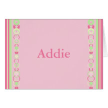 Addie Pink Modern Circles Card