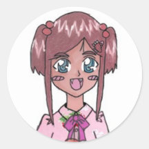 Addie Round Sticker