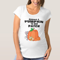 maternity, t-shirt, baby bump, mommy-to-be., expecting, pregnant, pumpkin, silhouette, mom, new mom, T-shirt/trøje med brugerdefineret grafisk design