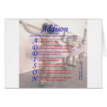 Addison Acrostic cards