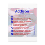 Addison Acrostic Postcards