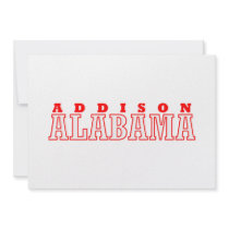 Addison, Alabama City Design Personalized Announcement