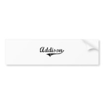 Addison Classic Style Name Bumper Sticker