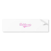 Addison Classic Style Name Bumper Sticker