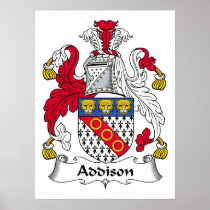 Addison Family Crest Poster