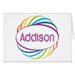 Addison  in rainbow happy frame cards
