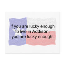 Addison Lucky Postcard