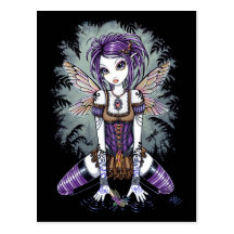 "Addison" Misty Dragonfly Fairy Postcard